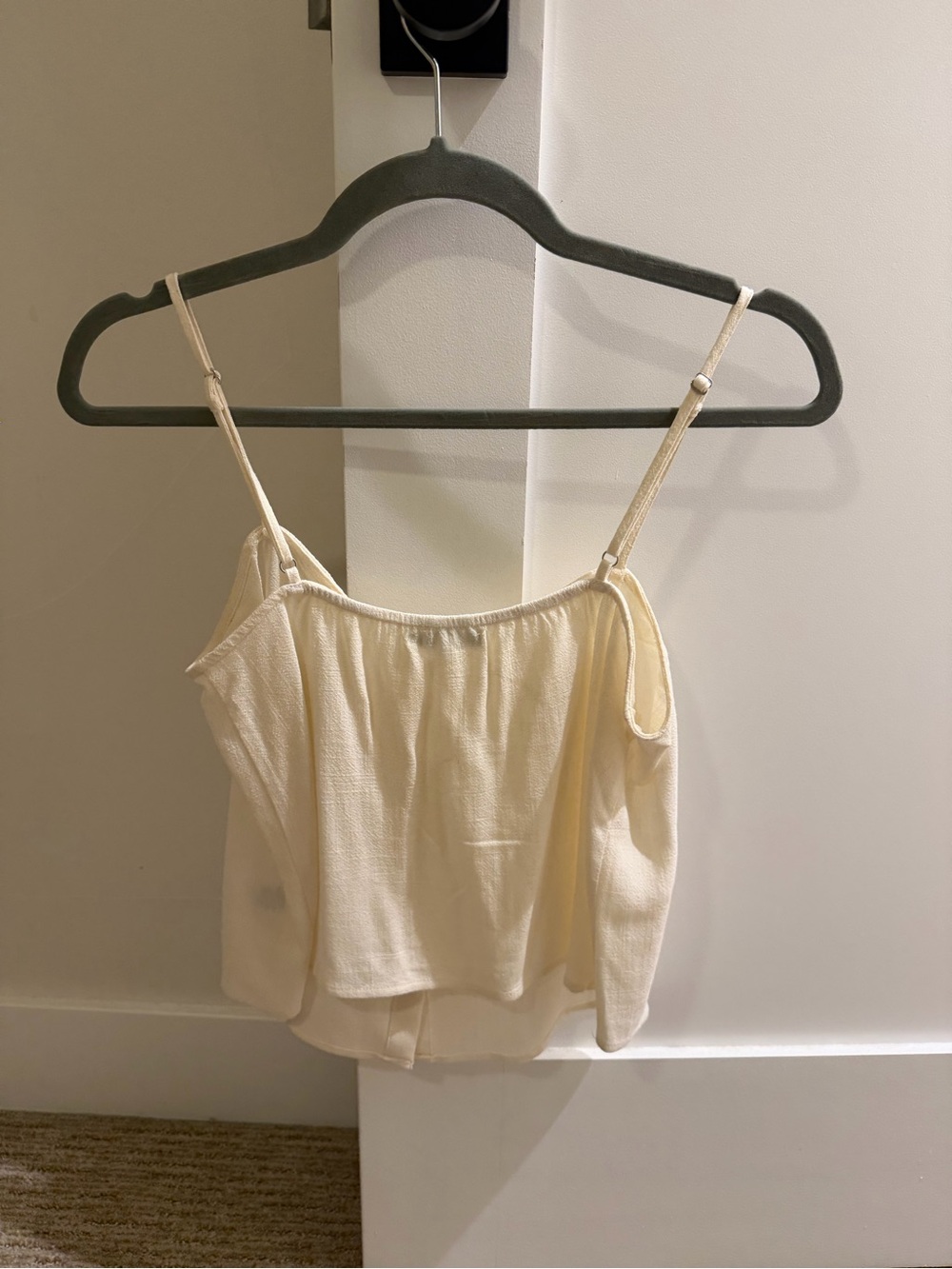 Z Supply Ivory Button-Front Ribbed Camisole - Picture 3 of 3